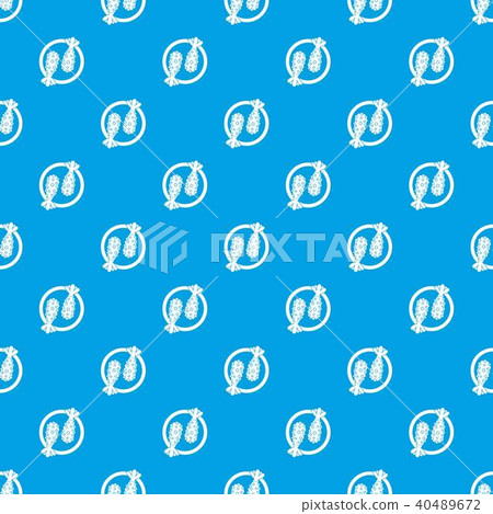 Asian food pattern seamless blue 40489672