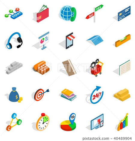 Group icons set, isometric style Group icons set, isometric style 40489904