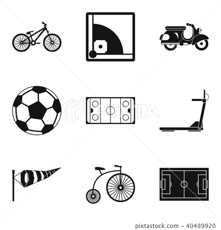 Bicycle tour icons set, simple style 40489920