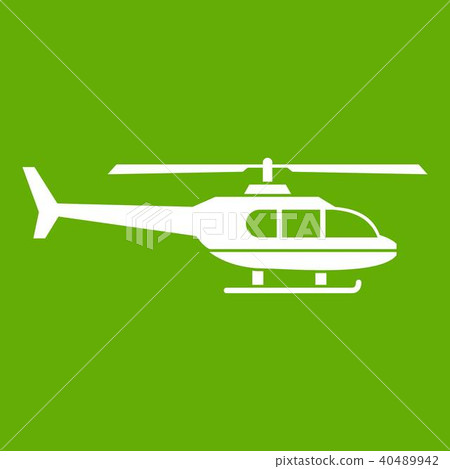 Military helicopter icon green 40489942