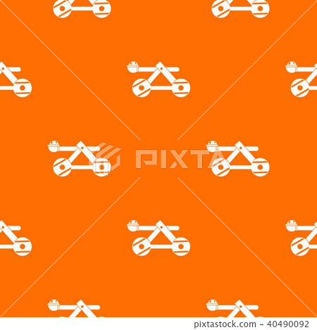 Ancient wooden catapult pattern seamless Ancient wooden catapult pattern seamless 40490092