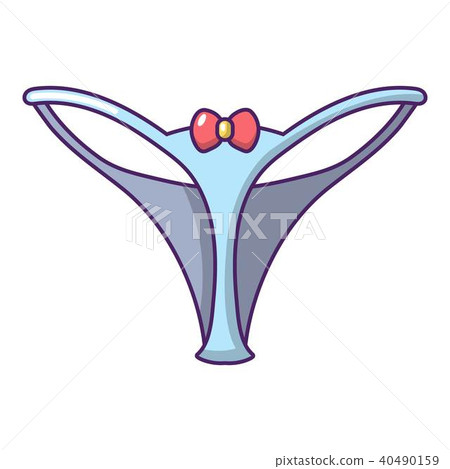 Underpants string icon, cartoon style - Stock Illustration