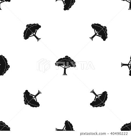 Tree pattern seamless black Tree pattern seamless black 40490222