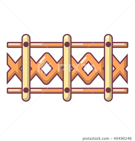 Fence decorative icon, cartoon style 40490246