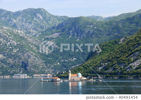 Medieval Ocean City Kotor surrounded by Montenegro Fortress 40491454