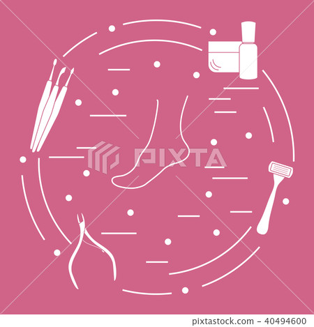 Pedicure tools and products for beauty and care 40494600