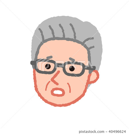 Face of senior man in trouble Face of senior man in trouble 40496624
