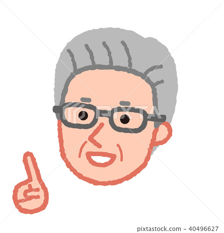 老人的臉指向 老人的臉指向 40496627