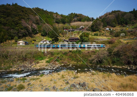 Tochi線上的特快列車和河流 Tochi線上的特快列車和河流 40496868