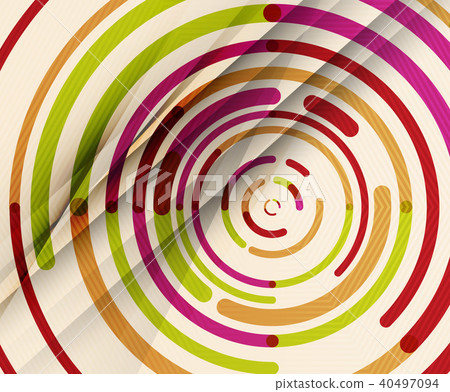 Circular lines, circles, geometric abstract background 40497094