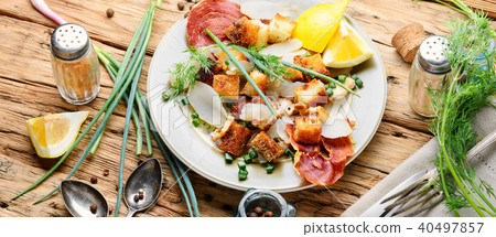 Unusual meat salad Unusual meat salad 40497857