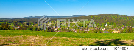Summer landscape of Jizera Mountains from Bedrichov, Czech Republic 40498023