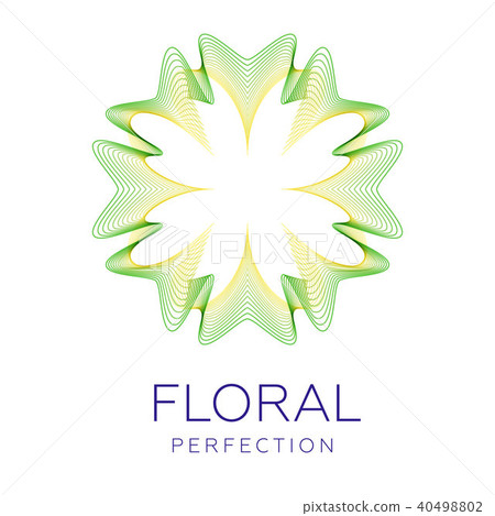 Fantastic abstract flower, gradient blending lines Fantastic abstract flower, gradient blending lines 40498802