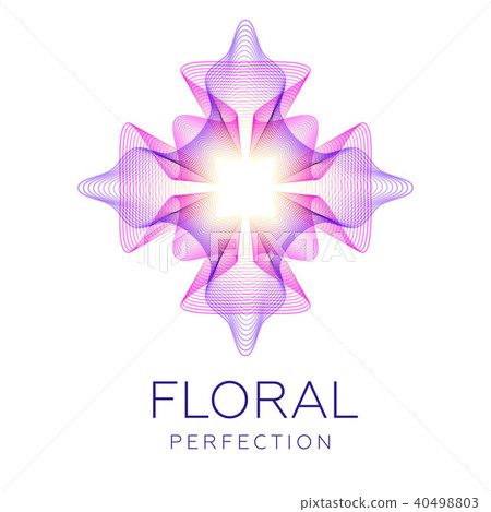 Fantastic abstract flower, gradient blending lines Fantastic abstract flower, gradient blending lines 40498803