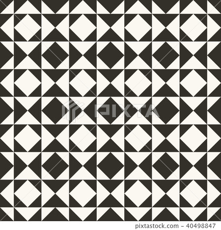 Black and white abstract geometric quilt pattern 40498847