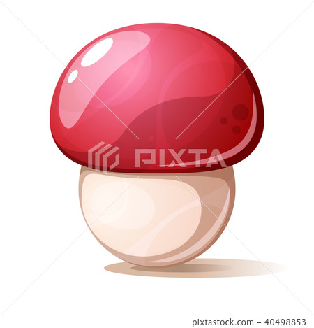 Cartoon red mushroom on the white background. Cartoon red mushroom on the white background. 40498853
