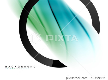 Swirl fluid flowing colors motion effect, holographic abstract background 40499494