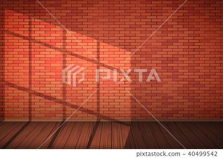 Red brick wall room 40499542