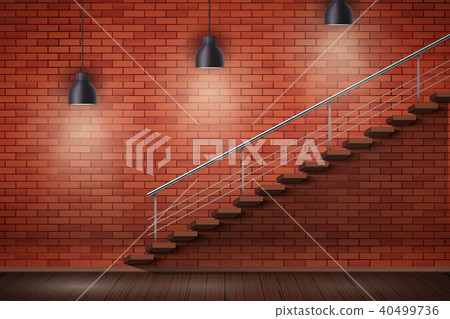 Red brick wall loft interior Red brick wall loft interior 40499736