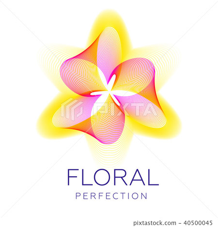 Fantastic abstract flower, gradient blending lines 40500045