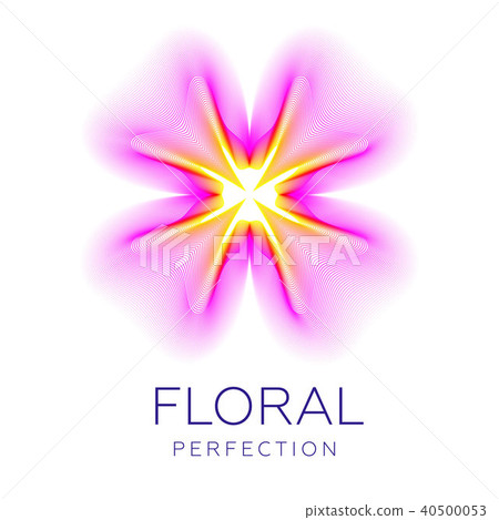 Fantastic abstract flower, gradient blending lines 40500053