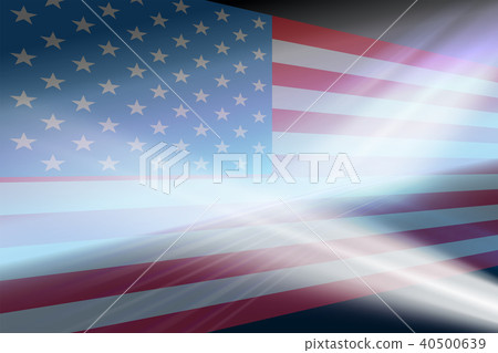 Abstract background with a silhouette of the USA flag. 40500639