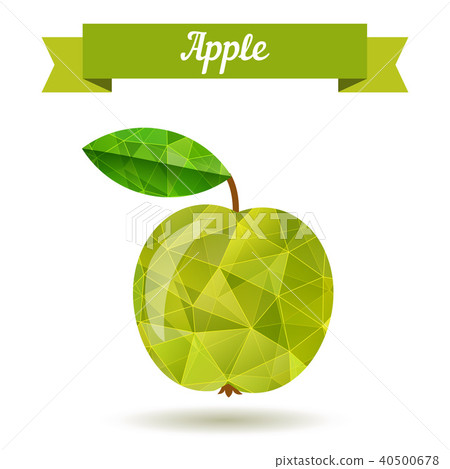 Green Apple illustration, crystal texture Green Apple illustration, crystal texture 40500678
