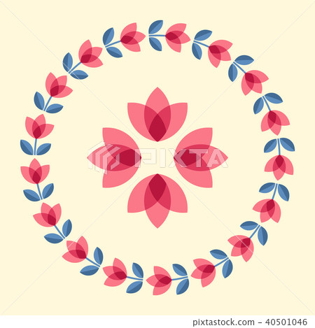 Scandinavian design, floral frame, flower logo Scandinavian design, floral frame, flower logo 40501046