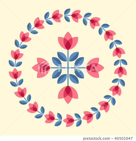 Scandinavian design, floral frame, flower logo 40501047