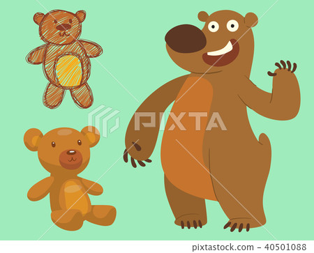 Bear animal vector mammal teddy grizzly funny happy cartoon predator cute character illustration. Bear animal vector mammal teddy grizzly funny happy cartoon predator cute character illustration. 40501088