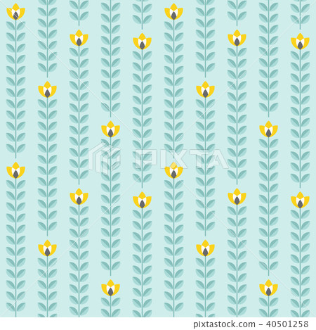 Scandinavian design Seamless floral pattern  40501258
