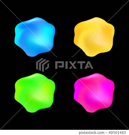 Abstract glossy formless jelly color element 40501483