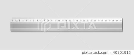 Metal ruler isolated on grey background Metal ruler isolated on grey background 40501915