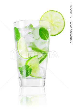 glass of cold lemonade isolated on white glass of cold lemonade isolated on white 40502780