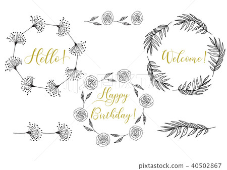 A collection of handmade sketches with plants 40502867