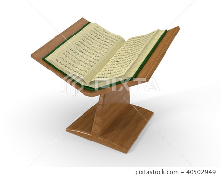 quran on book platform. 3d illustration 40502949