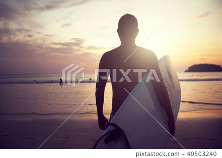 Surfer in Sunset 40503240
