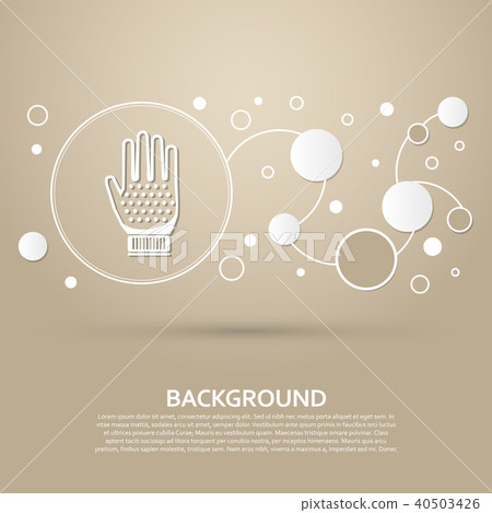 gloves icon on a brown background with elegant sty gloves icon on a brown background with elegant sty 40503426