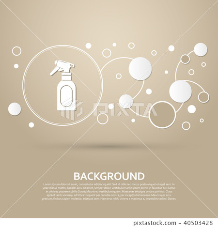 Spray icon on a brown background with elegant styl 40503428