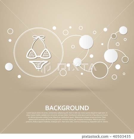 Underwear, bikini icon on a brown background with 40503435
