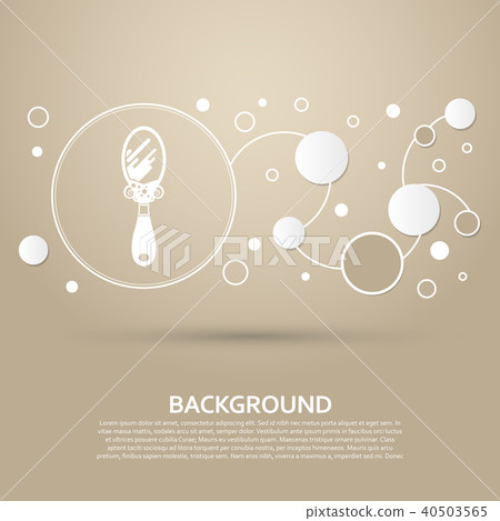 mirror icon on a brown background with elegant sty mirror icon on a brown background with elegant sty 40503565