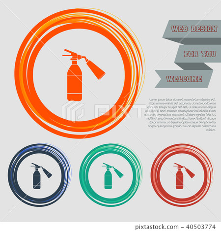 fire extinguisher Icon on the red, blue, green, or fire extinguisher Icon on the red, blue, green, or 40503774