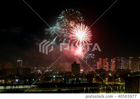 Fireworks in honor of Israel's Independence Day 40503977
