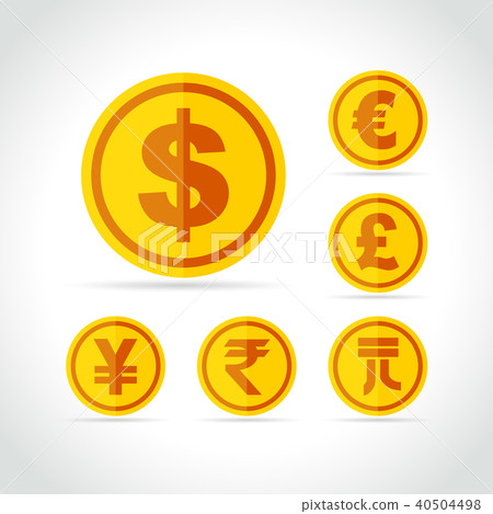 coins icons on white background 40504498