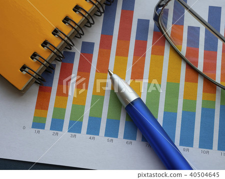 Business image · graph · notebook · glasses Business image · graph · notebook · glasses 40504645