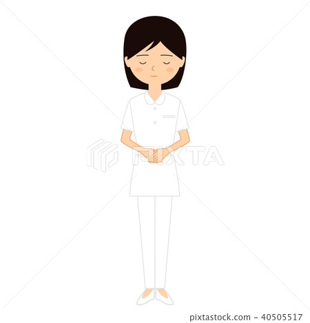 Illustration material of young female nurse who apologizes 40505517
