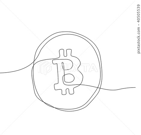 Bitcoin - one line design style illustration Bitcoin - one line design style illustration 40505539