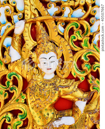 The temple wall of Wat Thai. 40507667