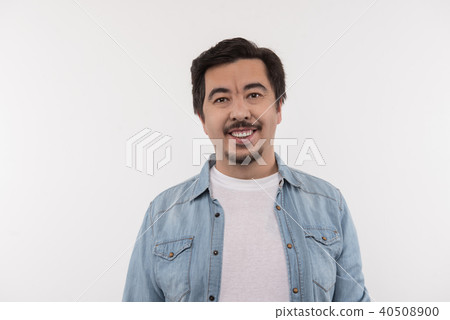 Cheerful nice man smiling to you 40508900