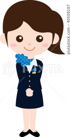 人職業製服（女）前面 40509287